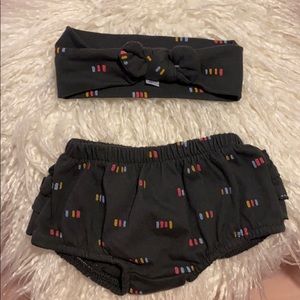 Headband with matching bottoms for baby